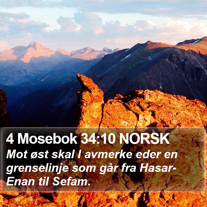 4 Mosebok 34:10 NORSK Bible Study