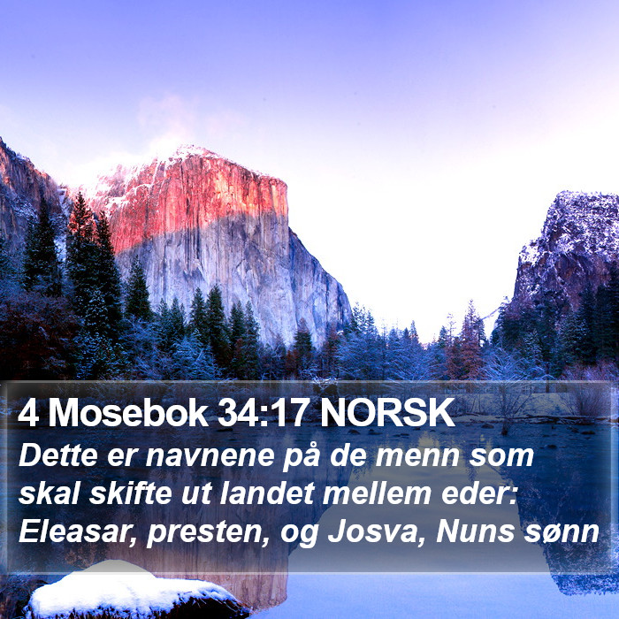 4 Mosebok 34:17 NORSK Bible Study