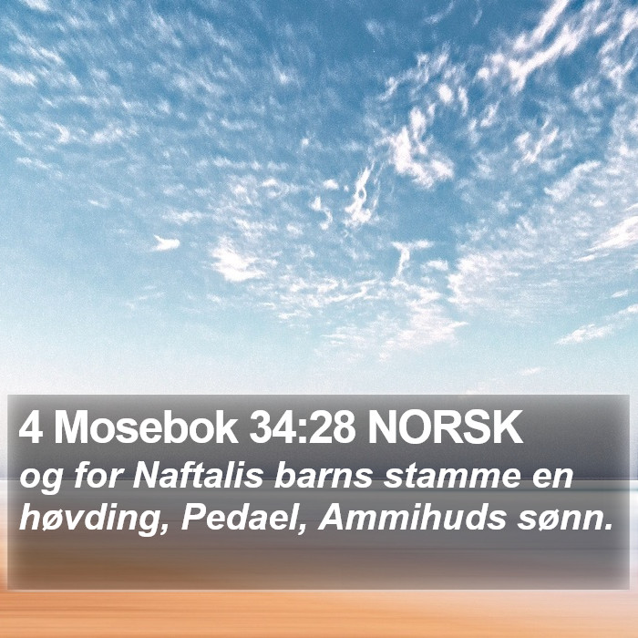 4 Mosebok 34:28 NORSK Bible Study