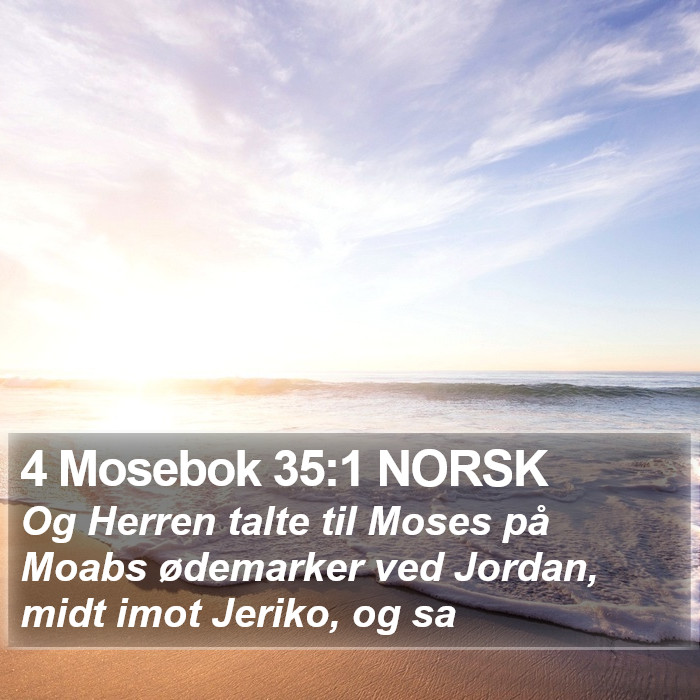 4 Mosebok 35:1 NORSK Bible Study