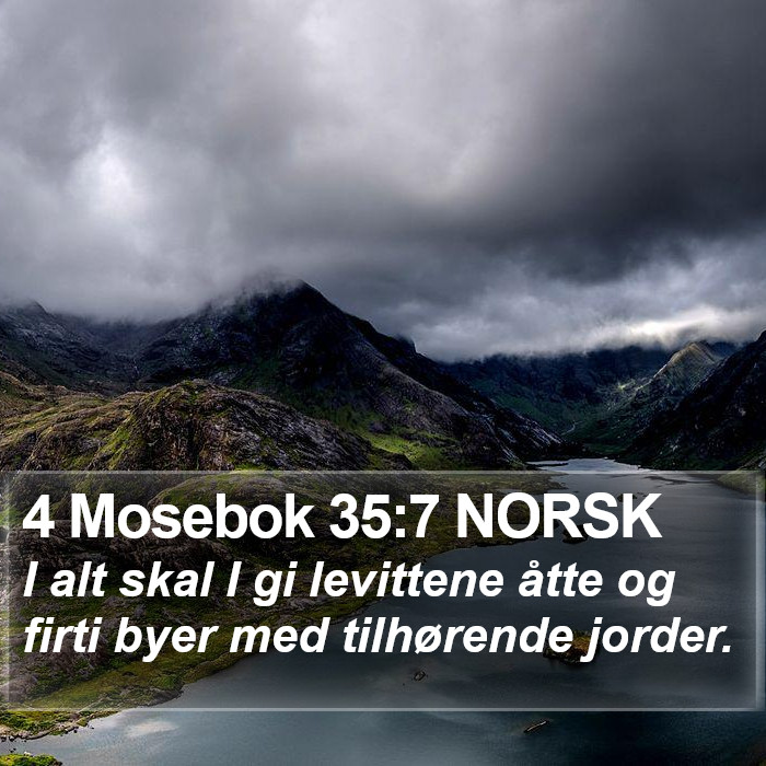 4 Mosebok 35:7 NORSK Bible Study