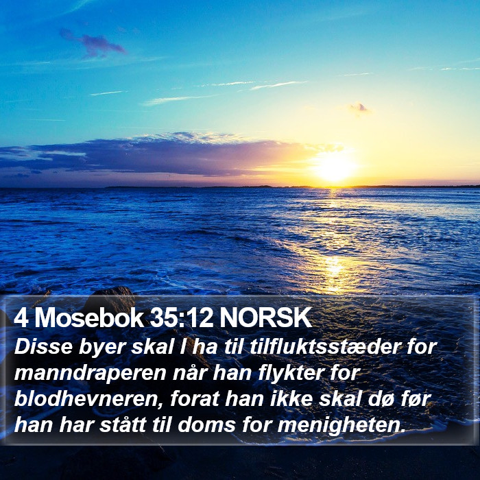 4 Mosebok 35:12 NORSK Bible Study