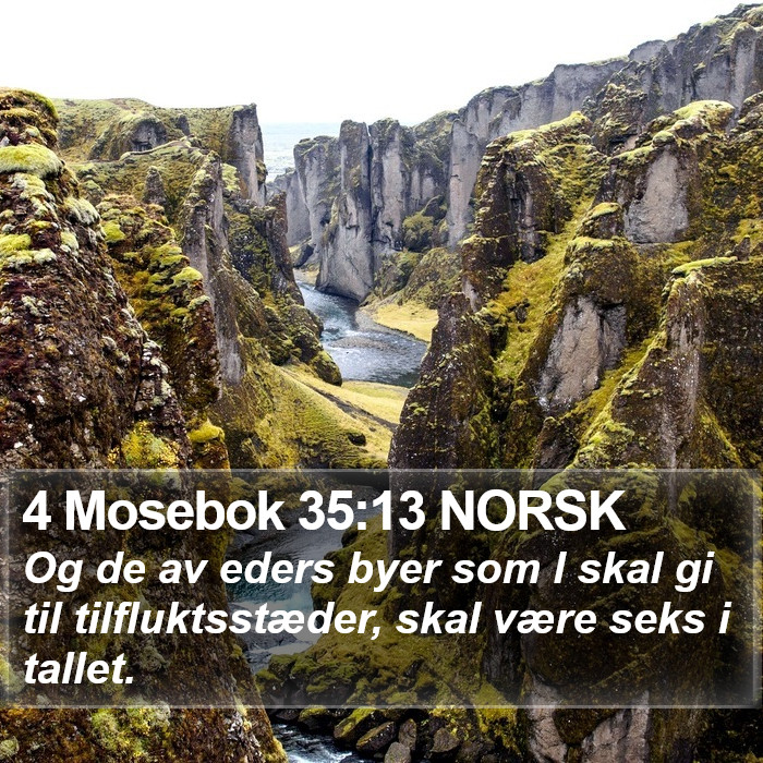 4 Mosebok 35:13 NORSK Bible Study