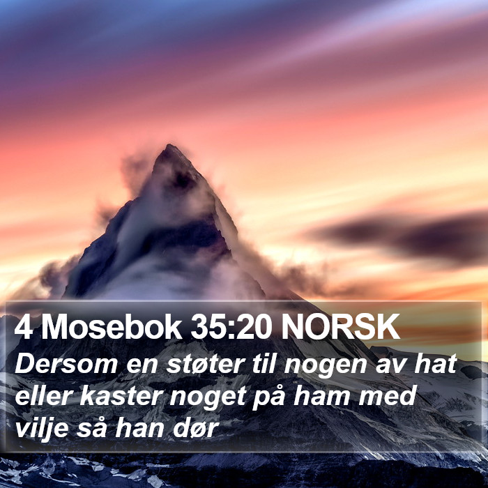 4 Mosebok 35:20 NORSK Bible Study