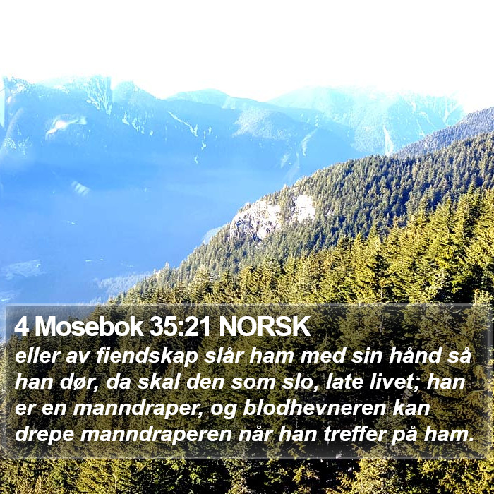 4 Mosebok 35:21 NORSK Bible Study