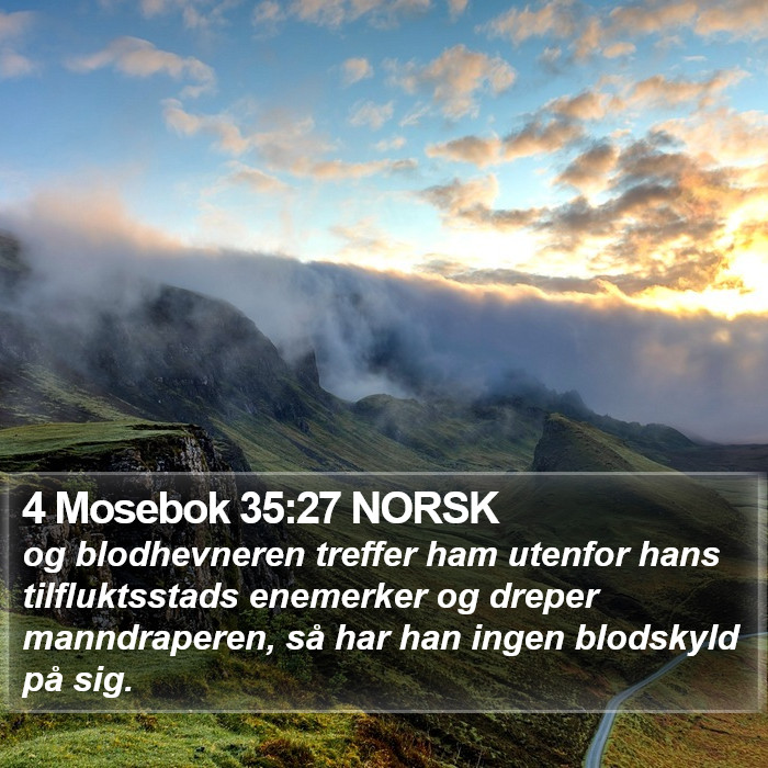 4 Mosebok 35:27 NORSK Bible Study