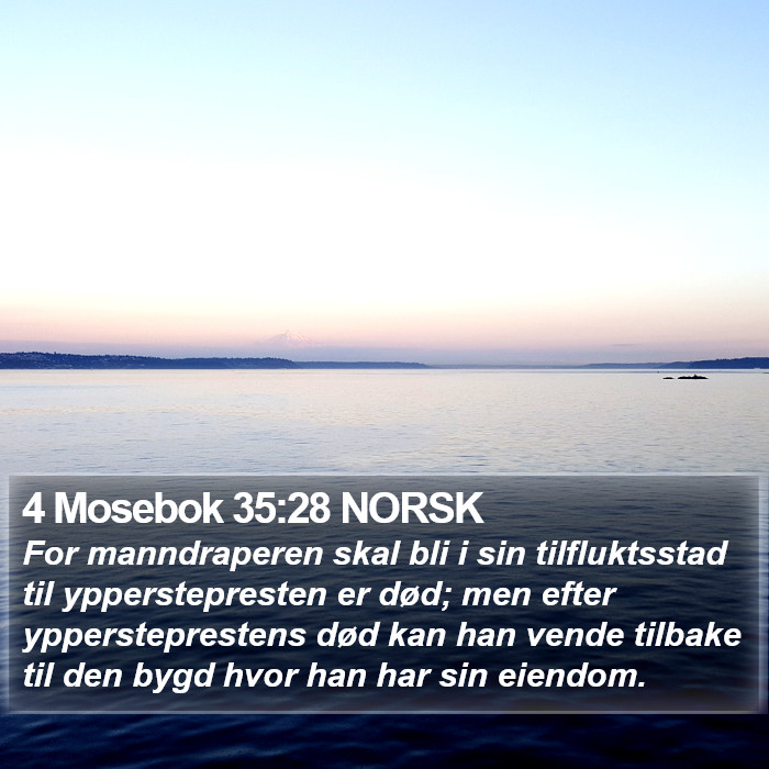 4 Mosebok 35:28 NORSK Bible Study