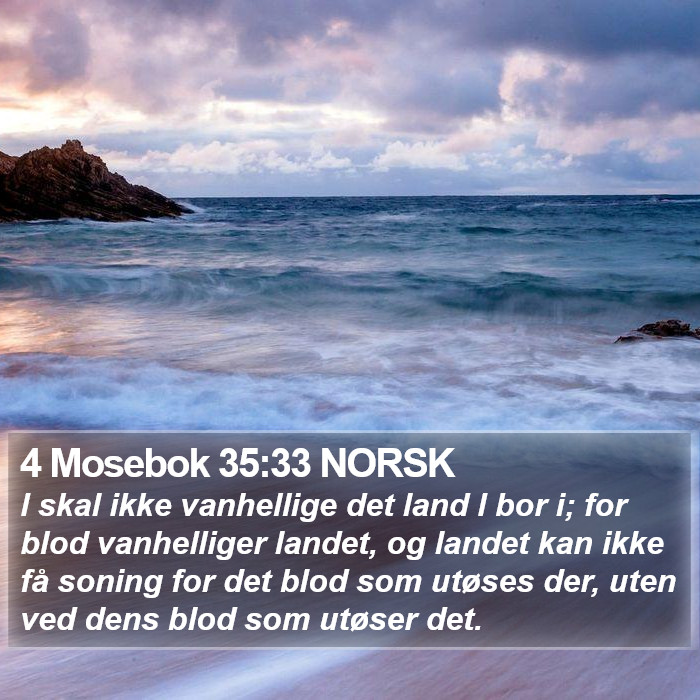 4 Mosebok 35:33 NORSK Bible Study