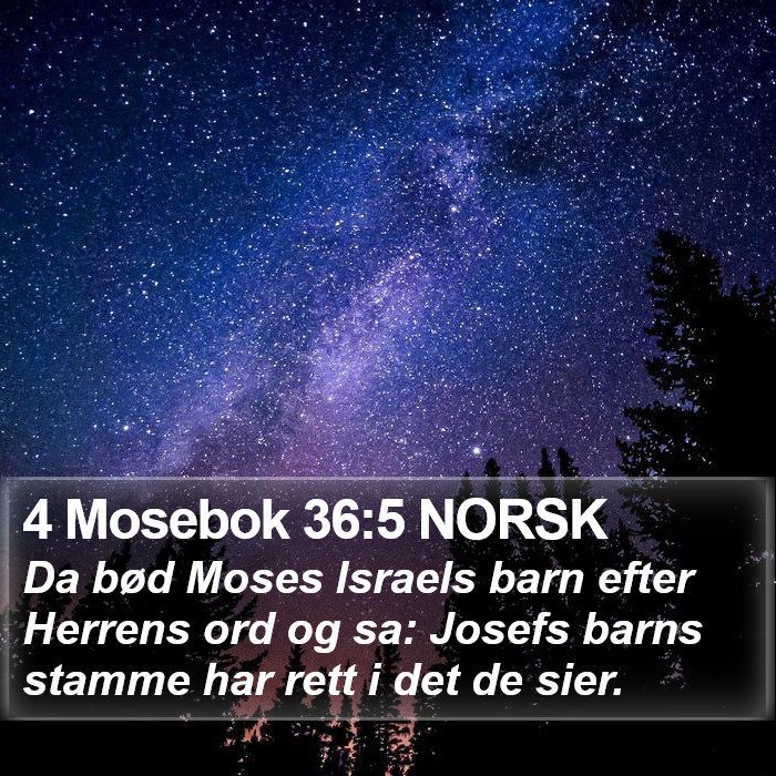 4 Mosebok 36:5 NORSK Bible Study