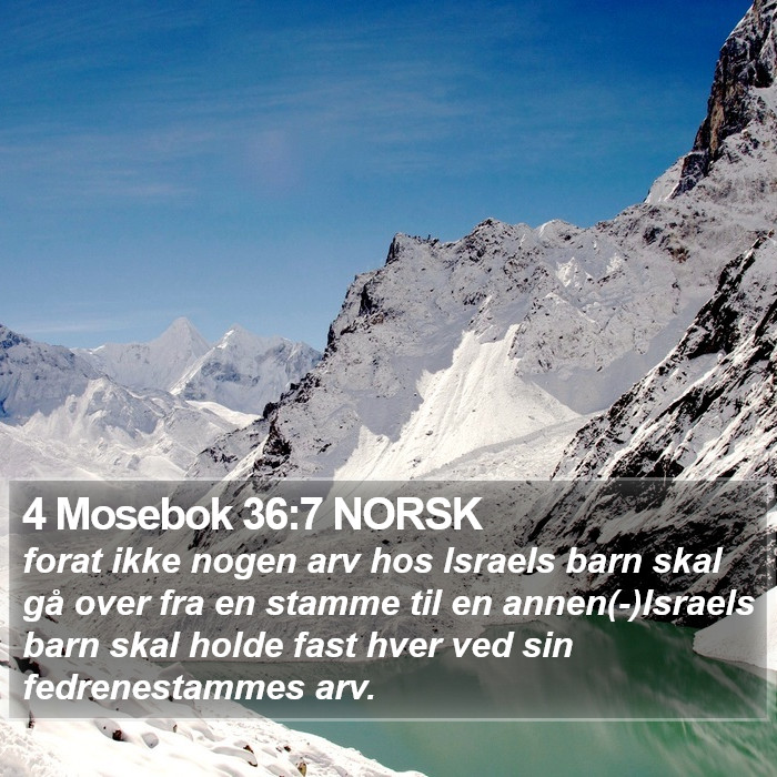 4 Mosebok 36:7 NORSK Bible Study