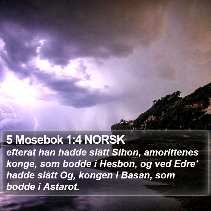 5 Mosebok 1:4 NORSK Bible Study