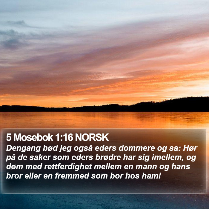 5 Mosebok 1:16 NORSK Bible Study