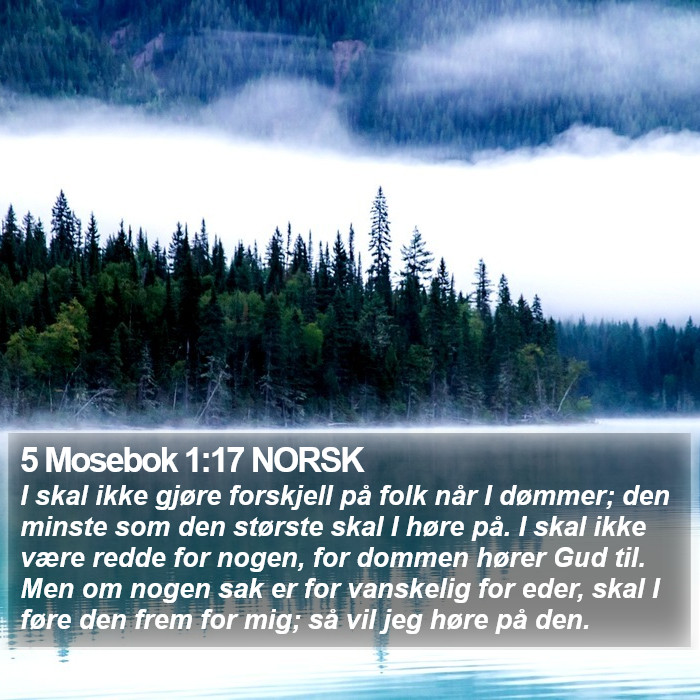 5 Mosebok 1:17 NORSK Bible Study