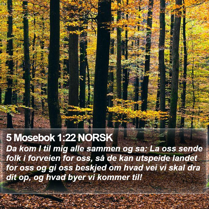 5 Mosebok 1:22 NORSK Bible Study