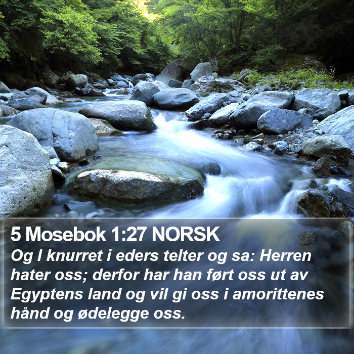 5 Mosebok 1:27 NORSK Bible Study