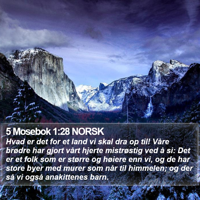 5 Mosebok 1:28 NORSK Bible Study