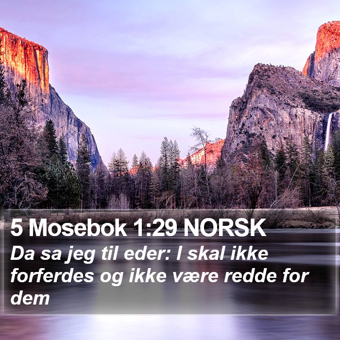 5 Mosebok 1:29 NORSK Bible Study