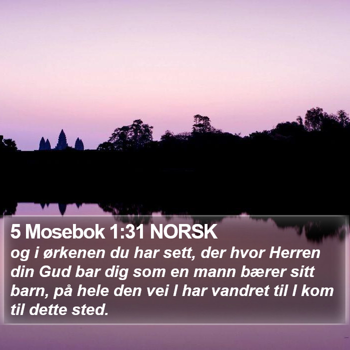 5 Mosebok 1:31 NORSK Bible Study