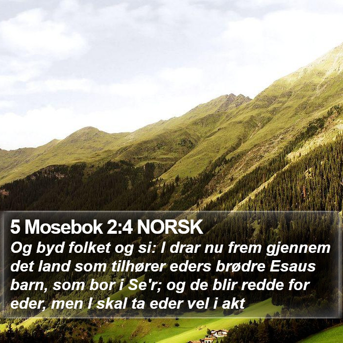 5 Mosebok 2:4 NORSK Bible Study