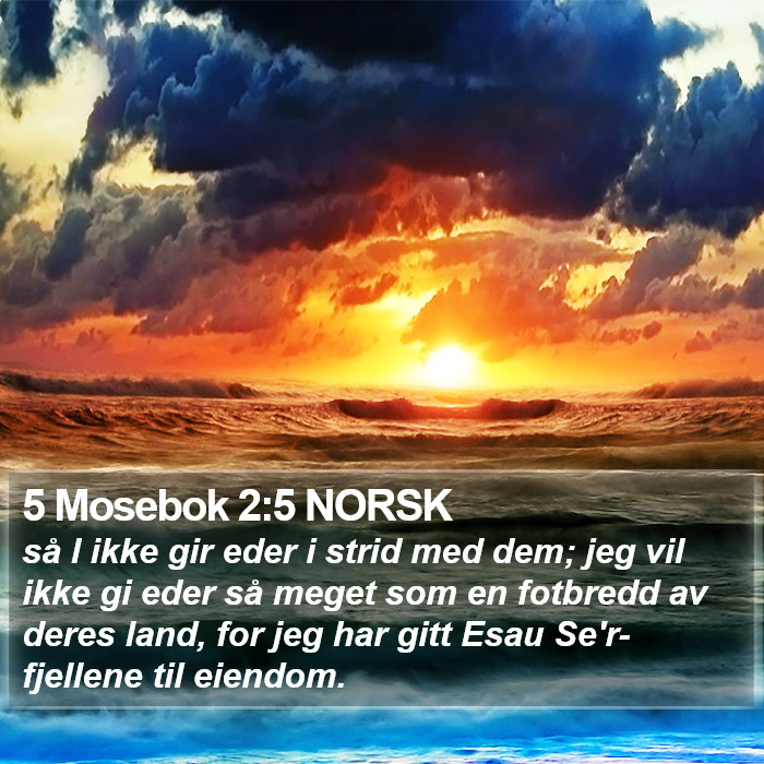 5 Mosebok 2:5 NORSK Bible Study