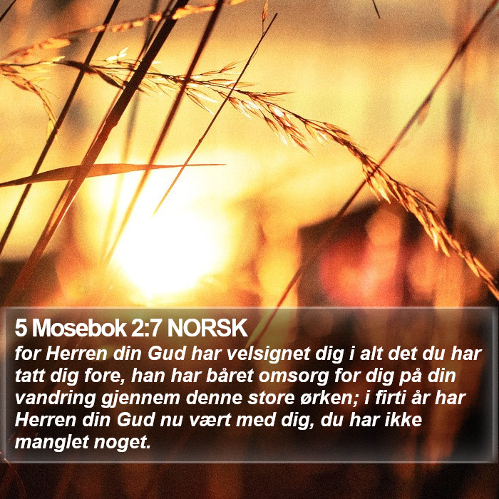 5 Mosebok 2:7 NORSK Bible Study