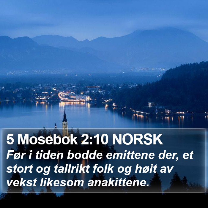 5 Mosebok 2:10 NORSK Bible Study