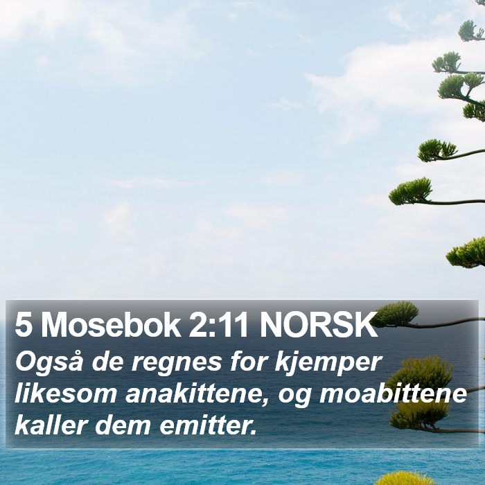 5 Mosebok 2:11 NORSK Bible Study