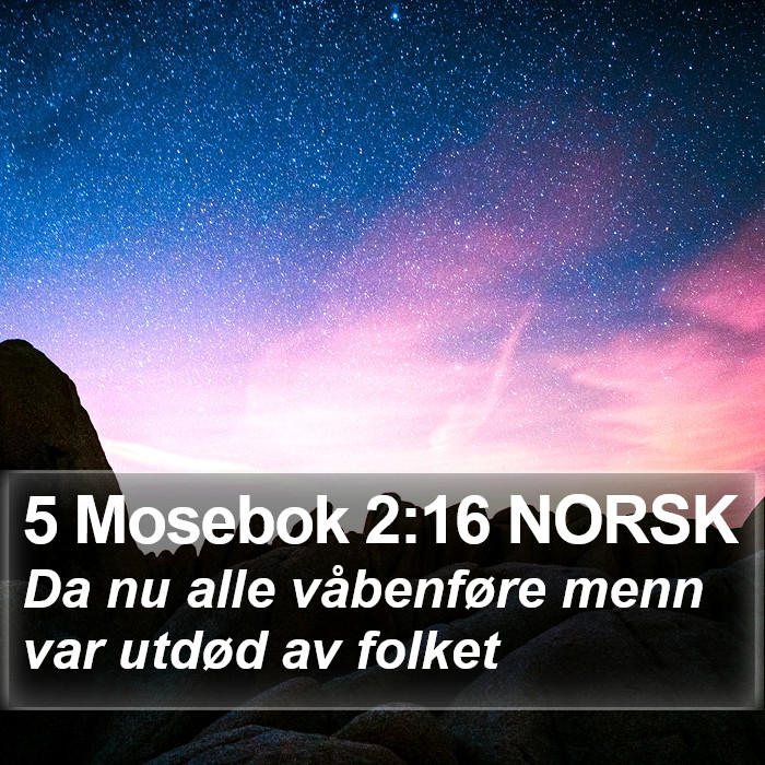 5 Mosebok 2:16 NORSK Bible Study