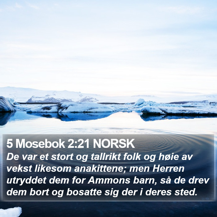 5 Mosebok 2:21 NORSK Bible Study