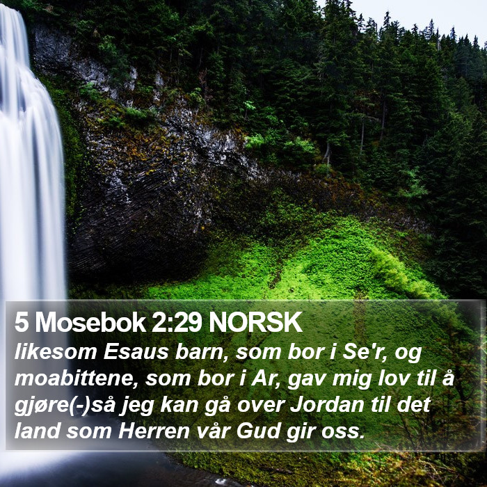 5 Mosebok 2:29 NORSK Bible Study