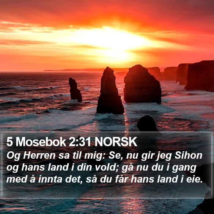 5 Mosebok 2:31 NORSK Bible Study