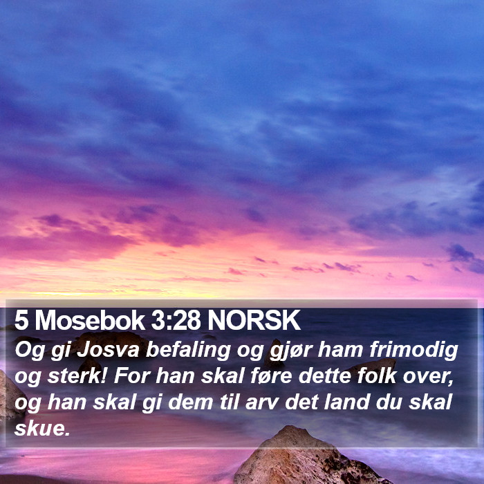 5 Mosebok 3:28 NORSK Bible Study