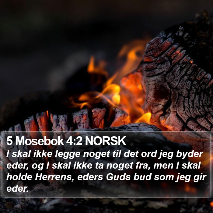 5 Mosebok 4:2 NORSK Bible Study