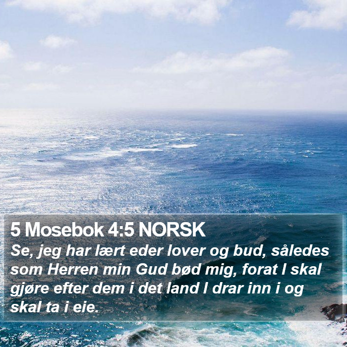 5 Mosebok 4:5 NORSK Bible Study