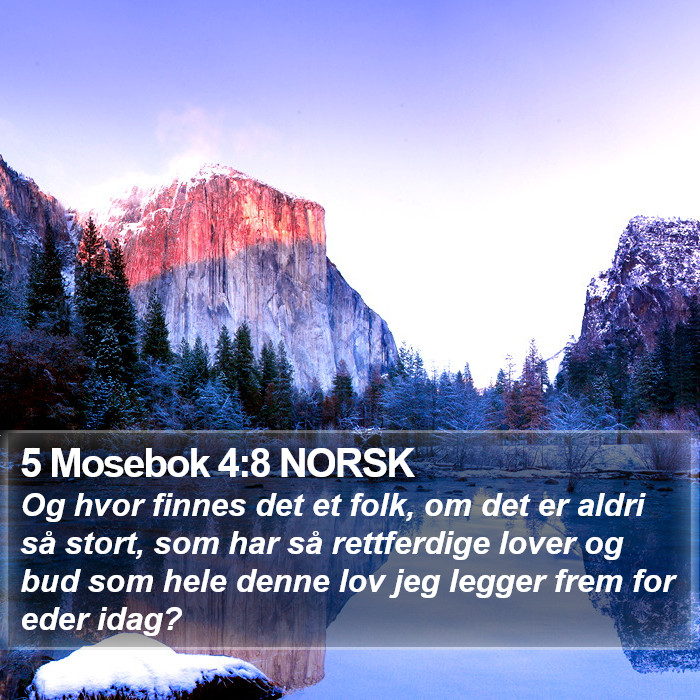 5 Mosebok 4:8 NORSK Bible Study