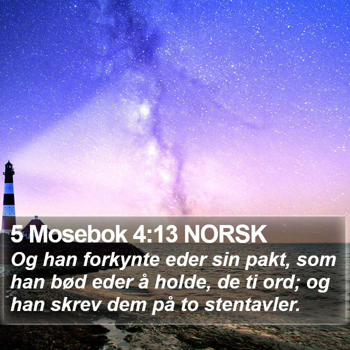 5 Mosebok 4:13 NORSK Bible Study