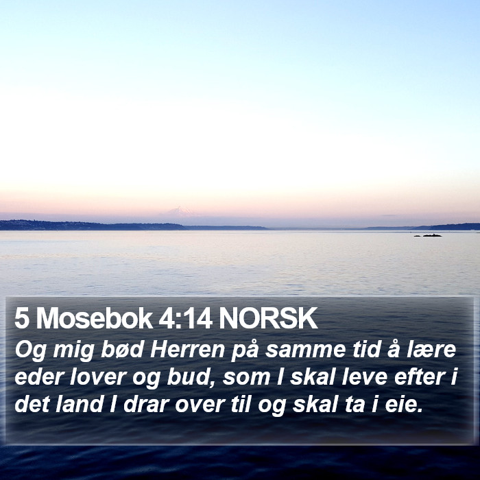 5 Mosebok 4:14 NORSK Bible Study