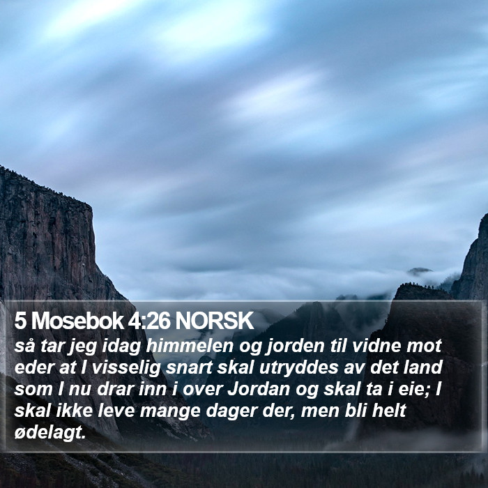 5 Mosebok 4:26 NORSK Bible Study