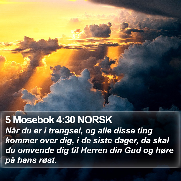 5 Mosebok 4:30 NORSK Bible Study