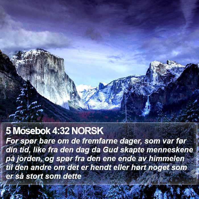 5 Mosebok 4:32 NORSK Bible Study