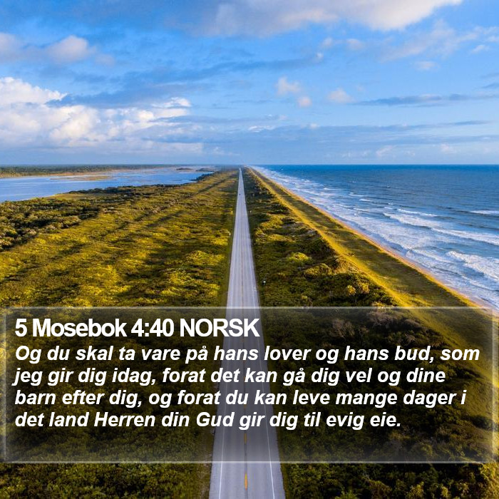 5 Mosebok 4:40 NORSK Bible Study