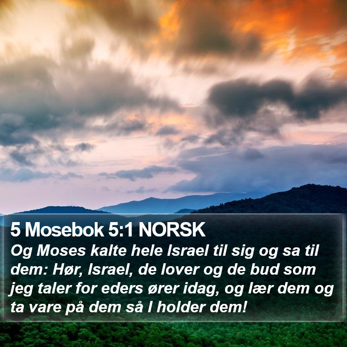 5 Mosebok 5:1 NORSK Bible Study