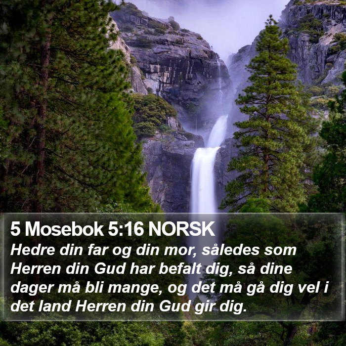 5 Mosebok 5:16 NORSK Bible Study