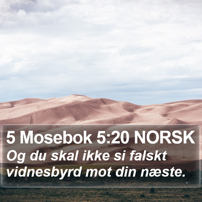 5 Mosebok 5:20 NORSK Bible Study