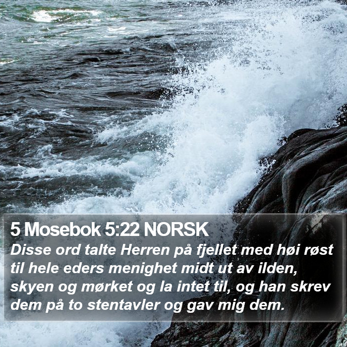 5 Mosebok 5:22 NORSK Bible Study