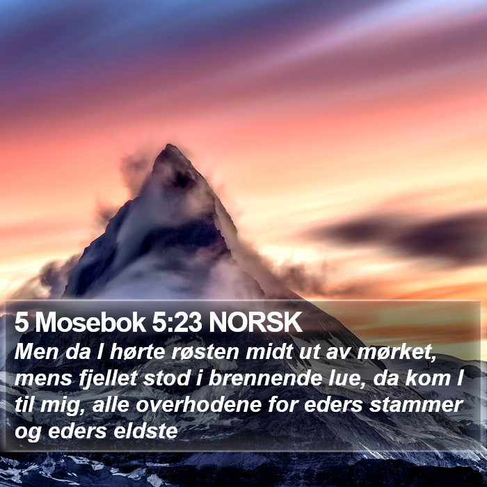 5 Mosebok 5:23 NORSK Bible Study