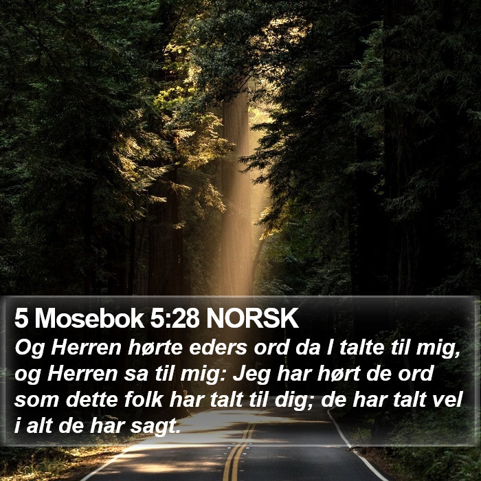 5 Mosebok 5:28 NORSK Bible Study