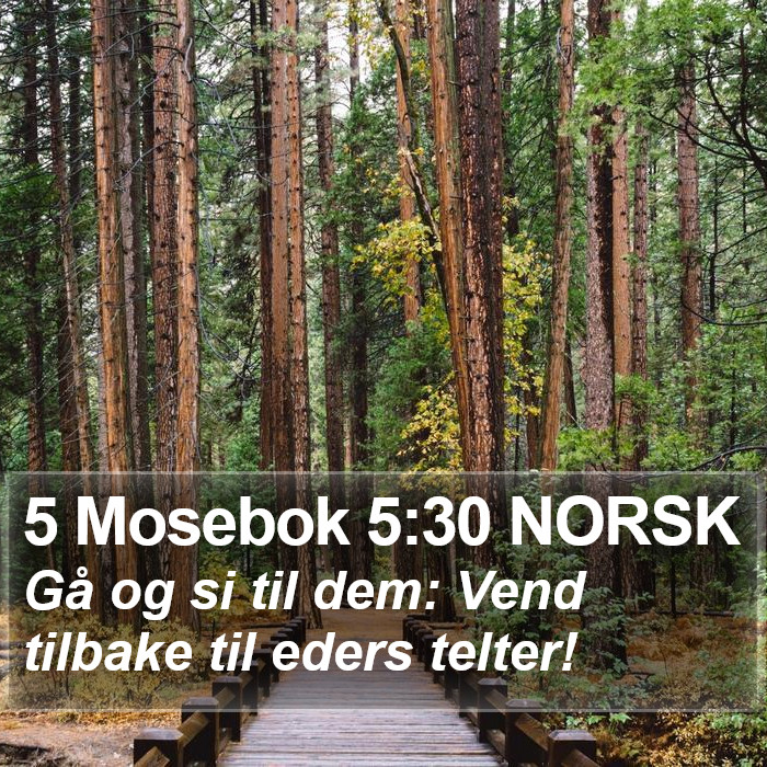 5 Mosebok 5:30 NORSK Bible Study