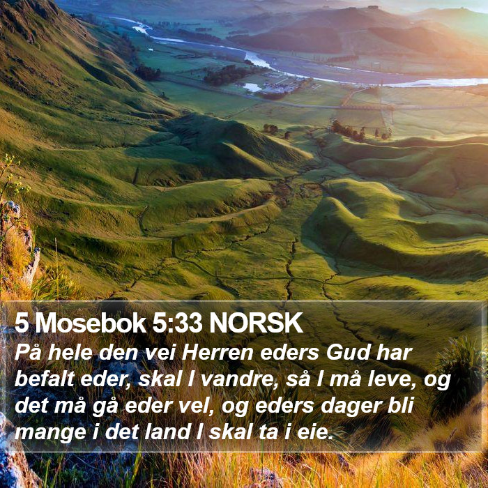 5 Mosebok 5:33 NORSK Bible Study