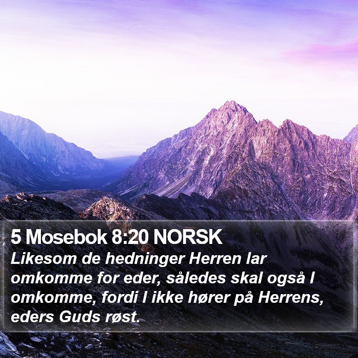 5 Mosebok 8:20 NORSK Bible Study